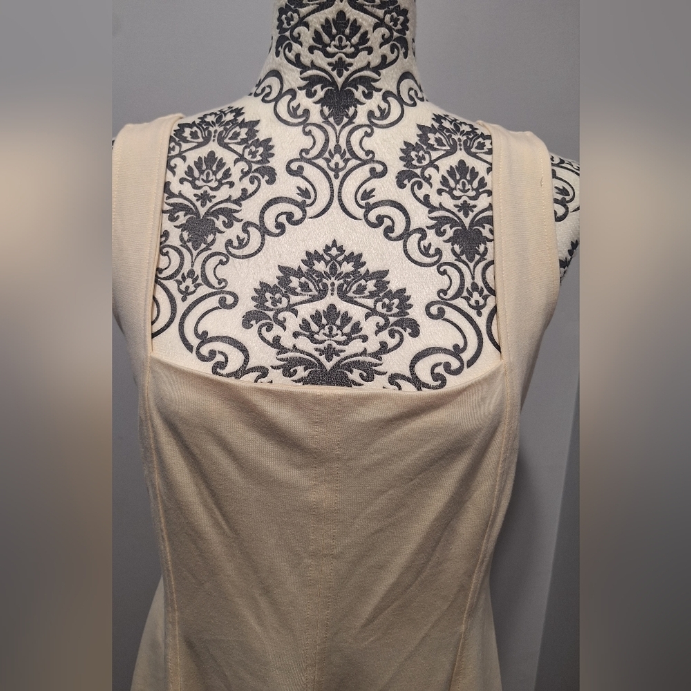 H&M Lrg Cream Sleeveless Dress Euc - Picture 4 of 6